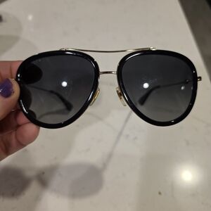 Gucci Black Aviator Sunglasses